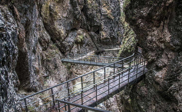 Bridges in Almbach Gorge