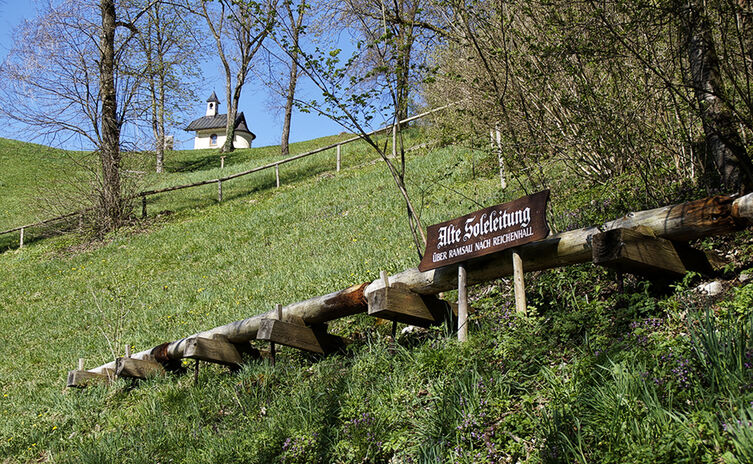 Die alte Soleleitung Berchtesgaden unterhalb derKirchleitenkapelle