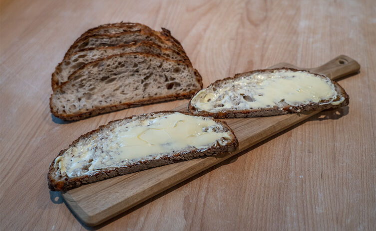 Berchtesgadener Land Brot mit Butter