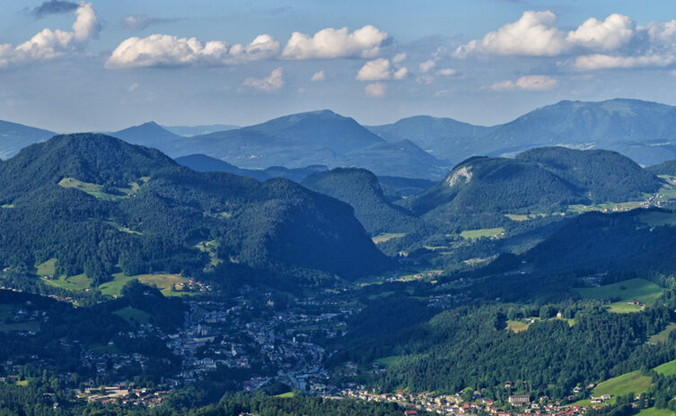 Blick vom Grünstein ins Berchtesgadener Tal