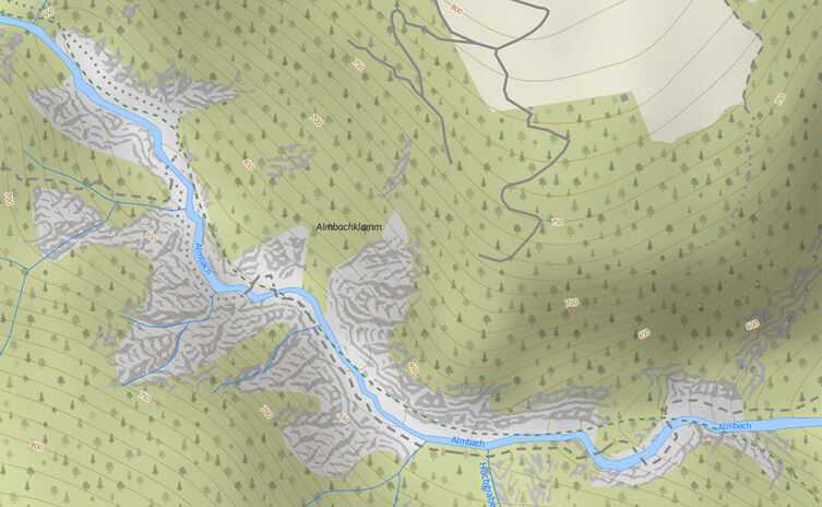 Karte Almbachklamm