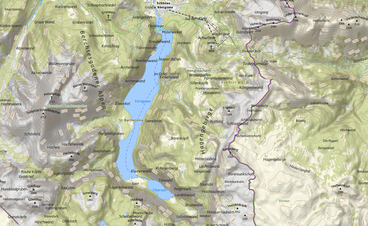 Karte Königssee