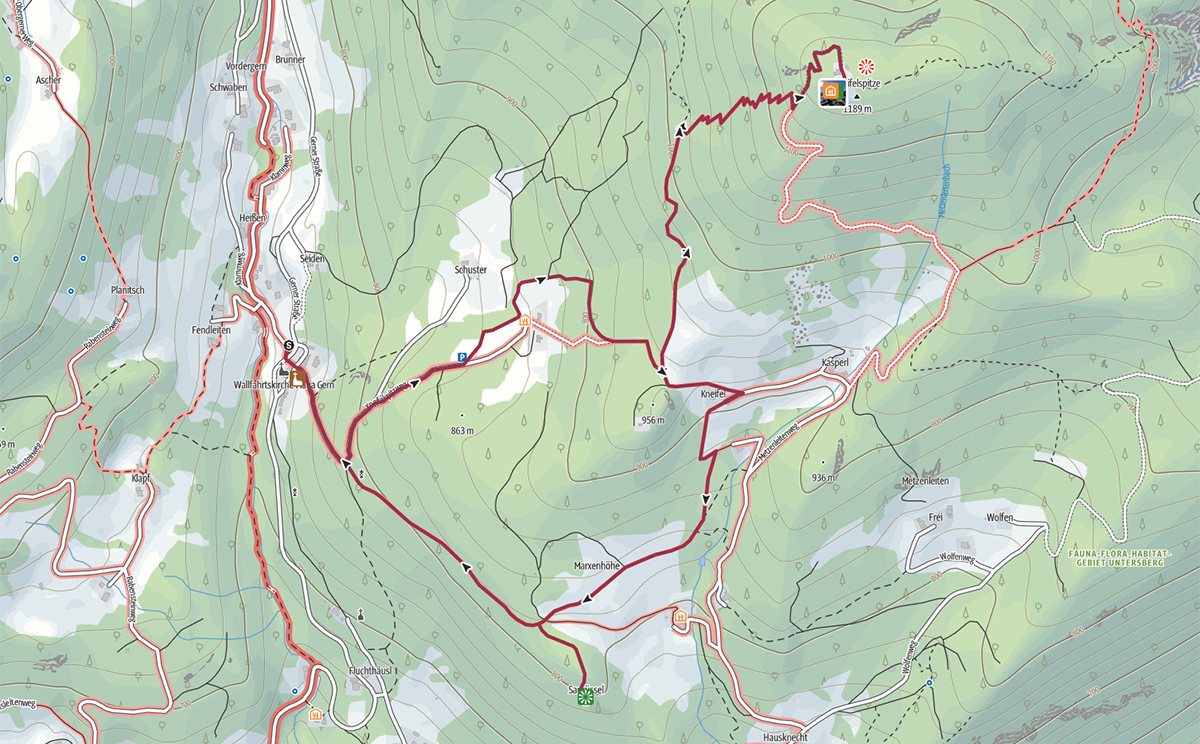 Route Kneifelspitze Wanderung