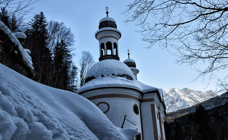 Die Kunterwegkirche im Winter