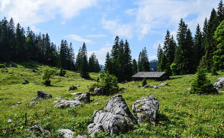 Die Mittereisalm im Nationalpark Berchtesgaden