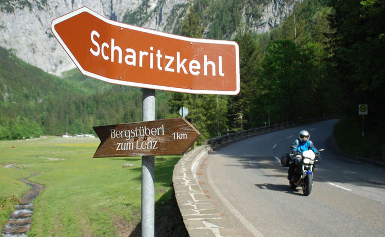 Motorradfahrer im Berchtesgadener Land