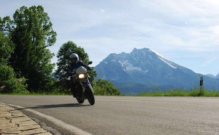 Motorradfahrer im Berchtesgadener Land