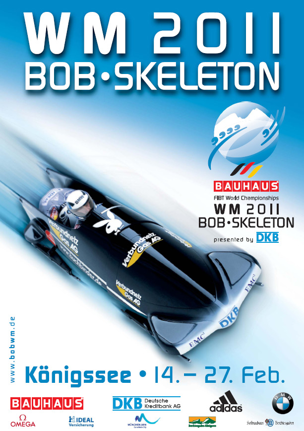 Plakat über die WM Bob Skeleton