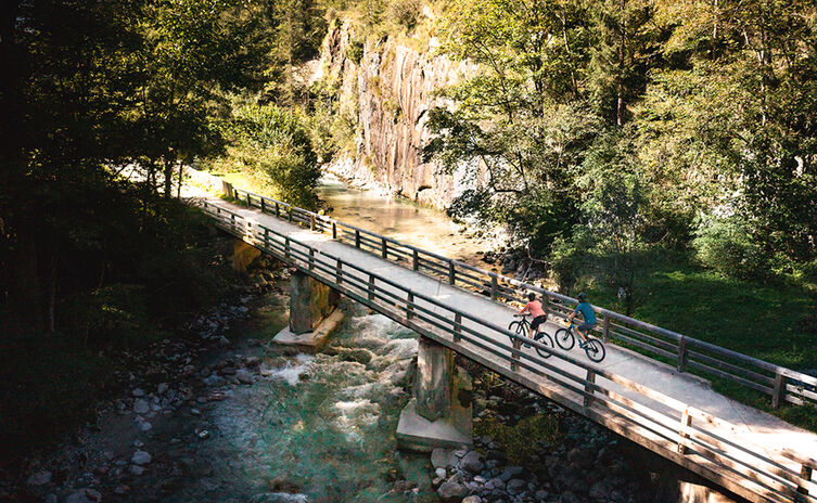 Radfahren auf dem Königsseer Fußweg von Berchtesgaden zum Königssee