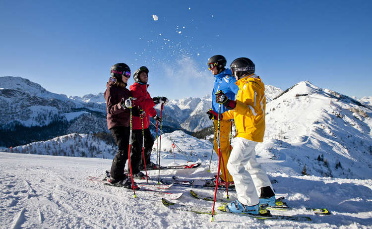 Skifahrer am Jenner