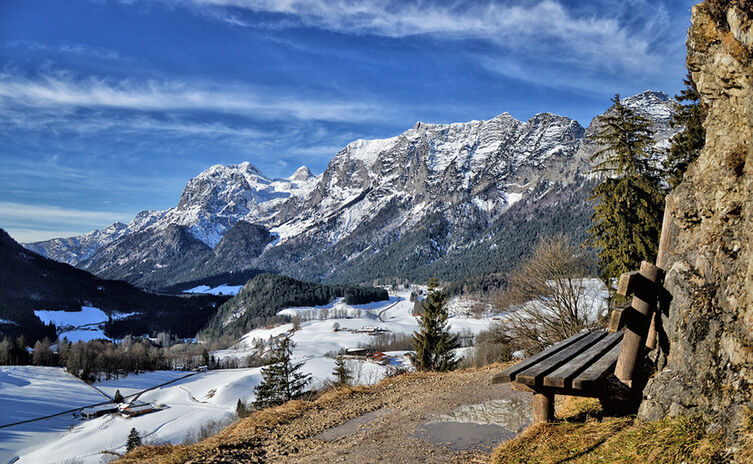 Im Winter auf der Soleleitung Ramsau