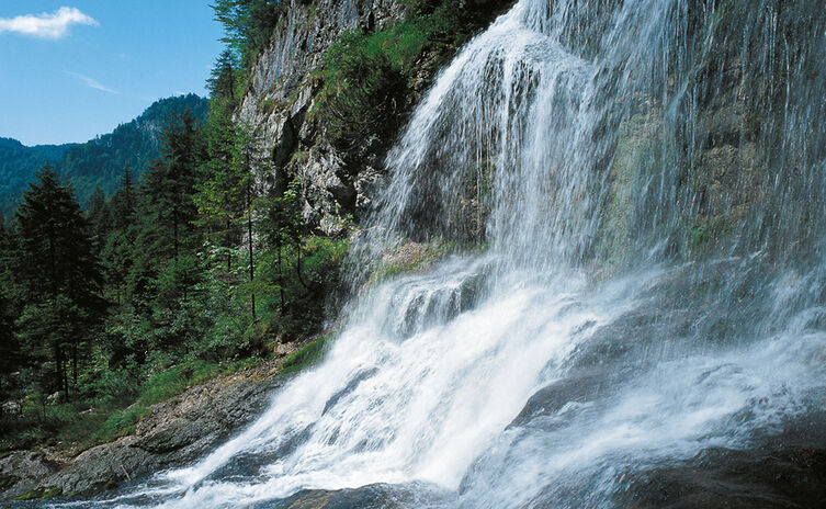 Wasserfall in der Weissbachschlucht