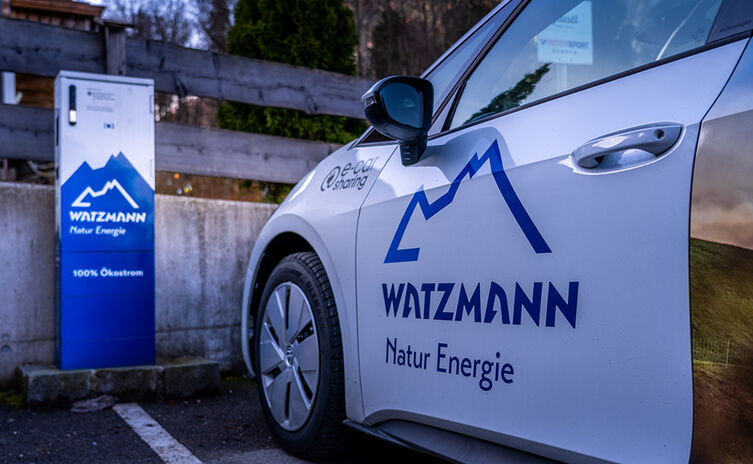 Car-Sharing und Ladestation der Watzmann Natur Energie