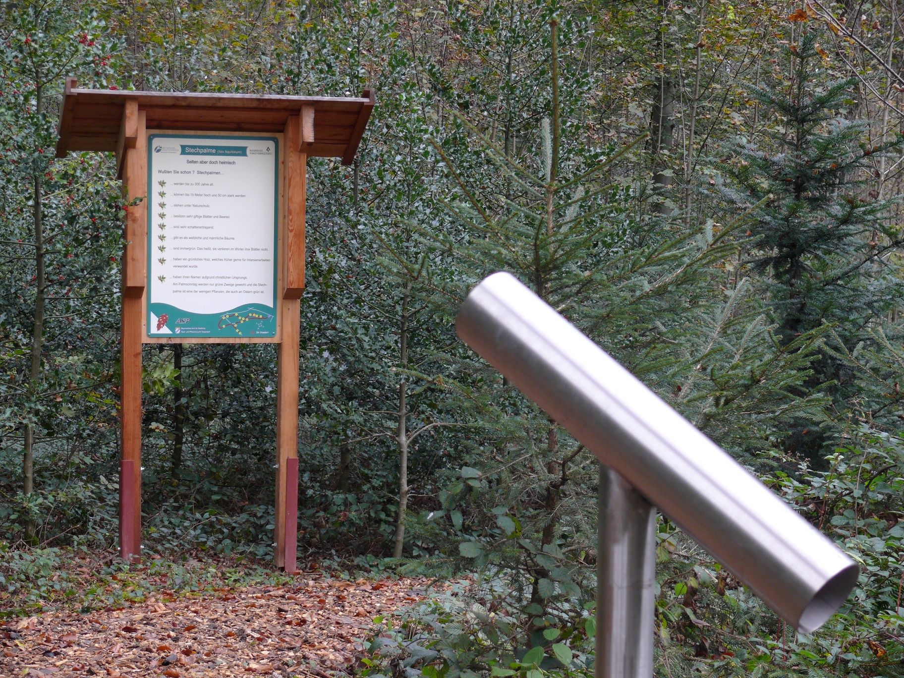 Infotafel am Themenpfad Osing