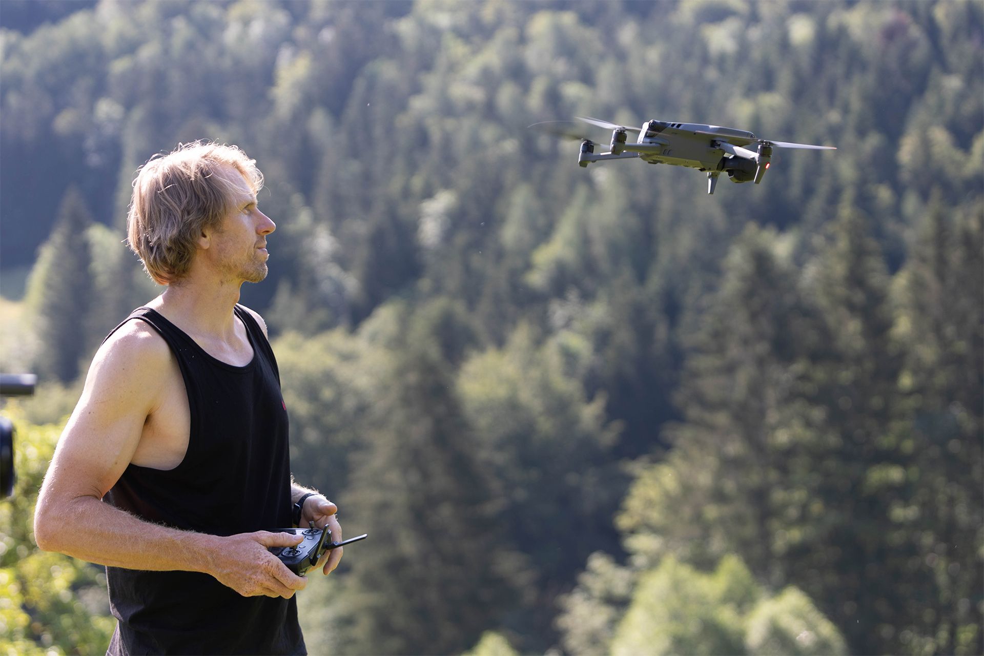 Franz mit Drohne