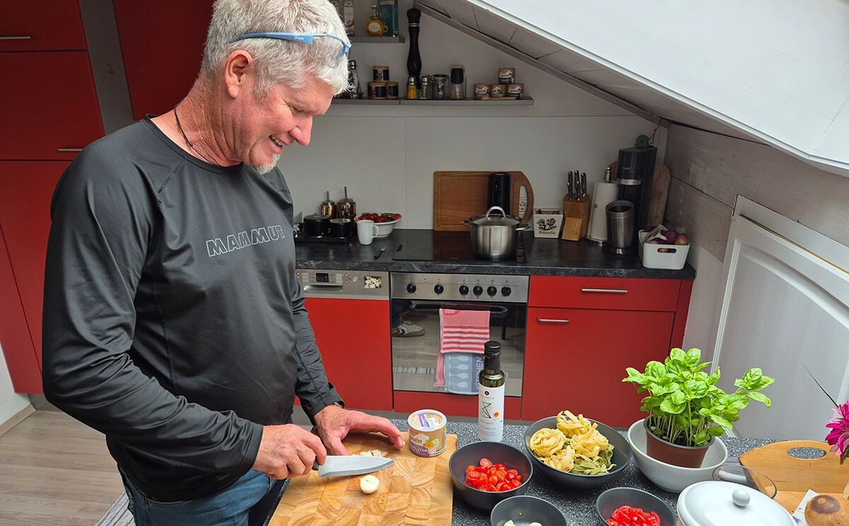 Eddy Balduin bei der Vorbereitung