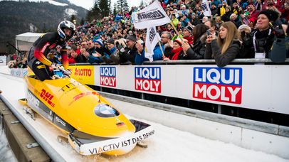 Bob Weltcup an der Eisarena Königssee