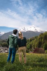 Blick zum Watzmann von der Kirchleit'n Kapelle