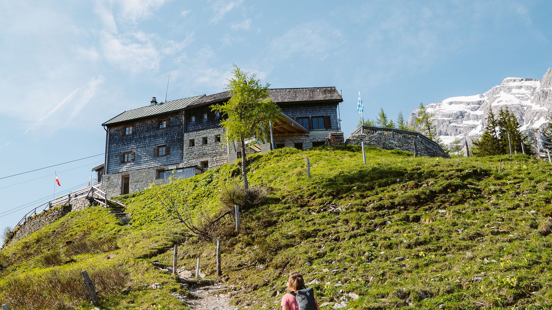 Die letzten Meter zum Purtschellerhaus