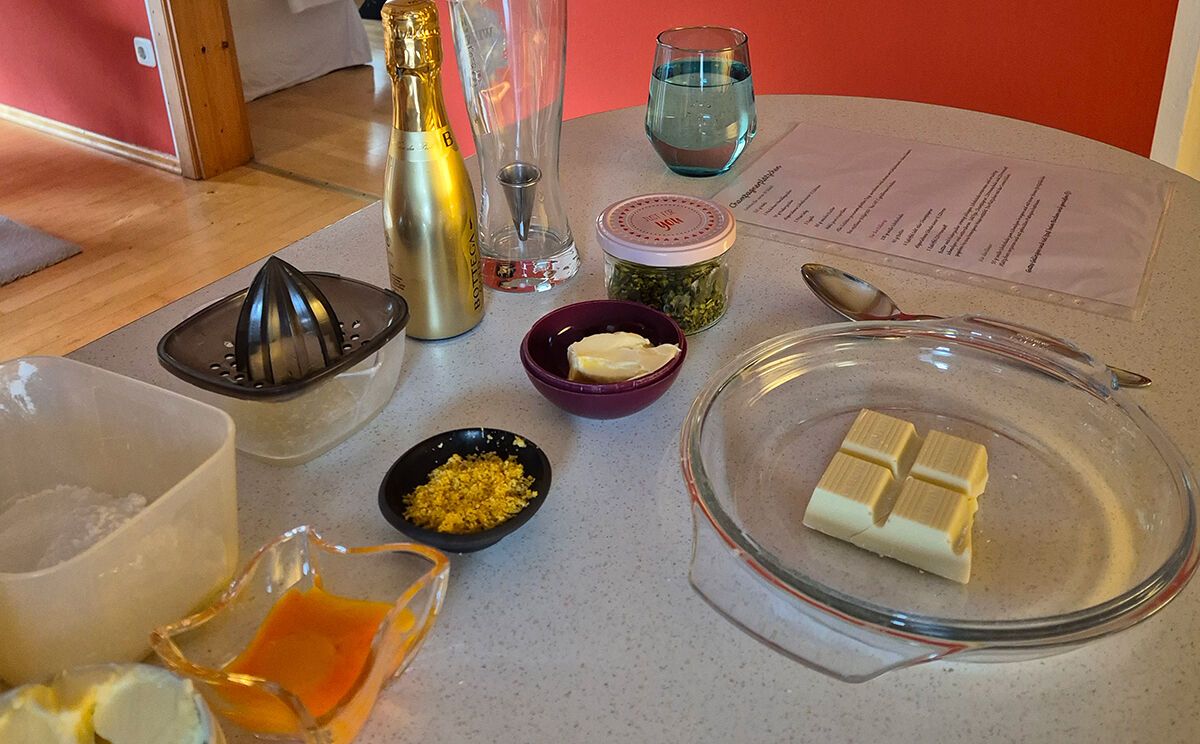 Zutaten für die Champagnerplätzchen