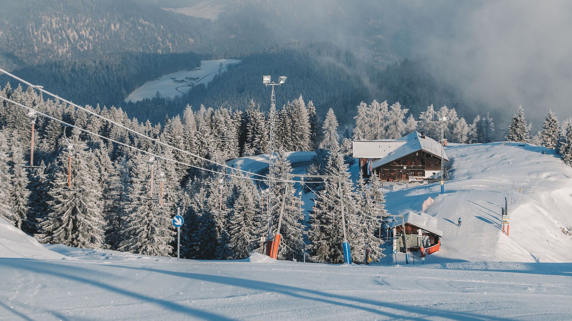 Die Rossfeld Skihütte Winter