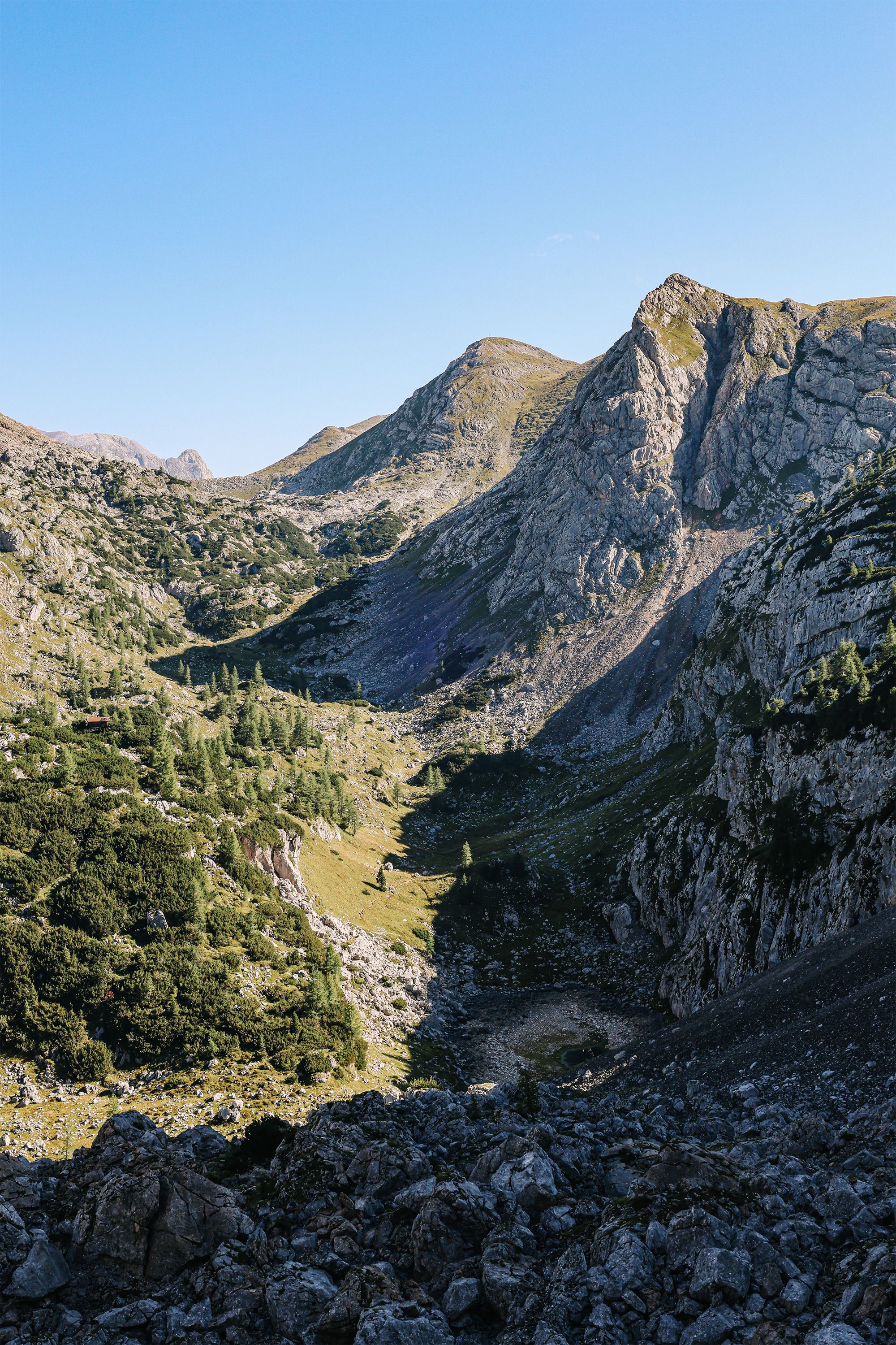 Blick vom Hochgschirr zum Seeleinsee