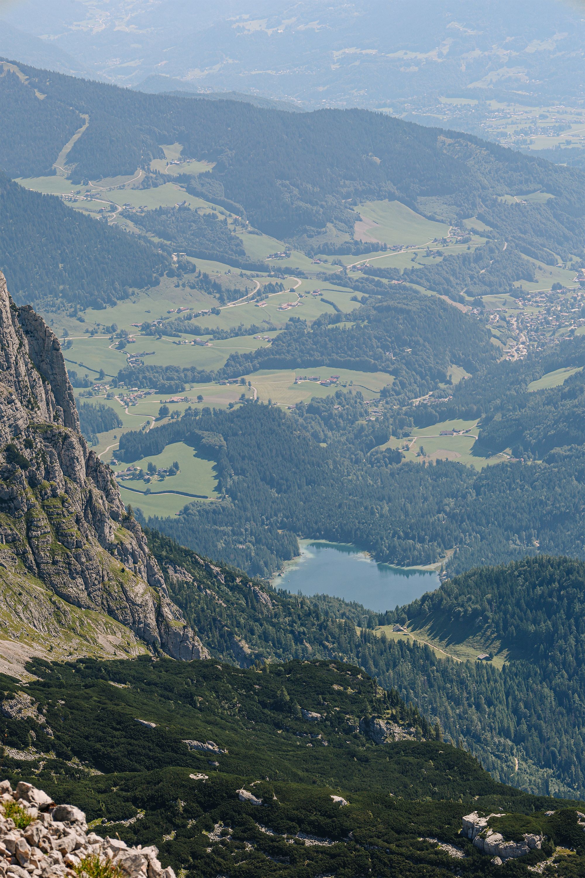 Tiefblick vom Wagendrischelhorn zum Hintersee