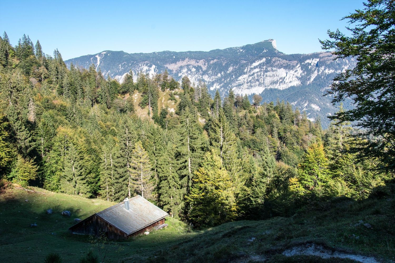 Die Mitterkaser Alm im Lattengebirge