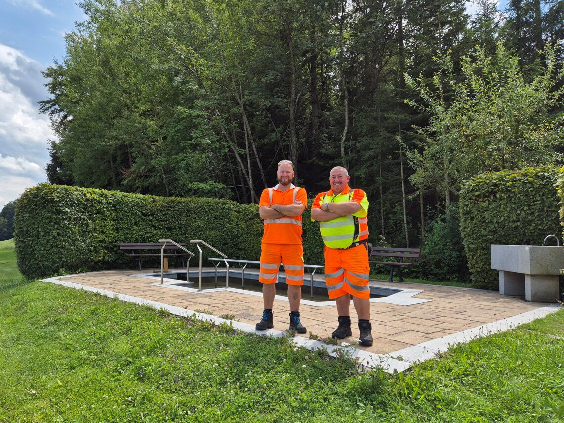 Martin und Stefan vom Bauhof Anger