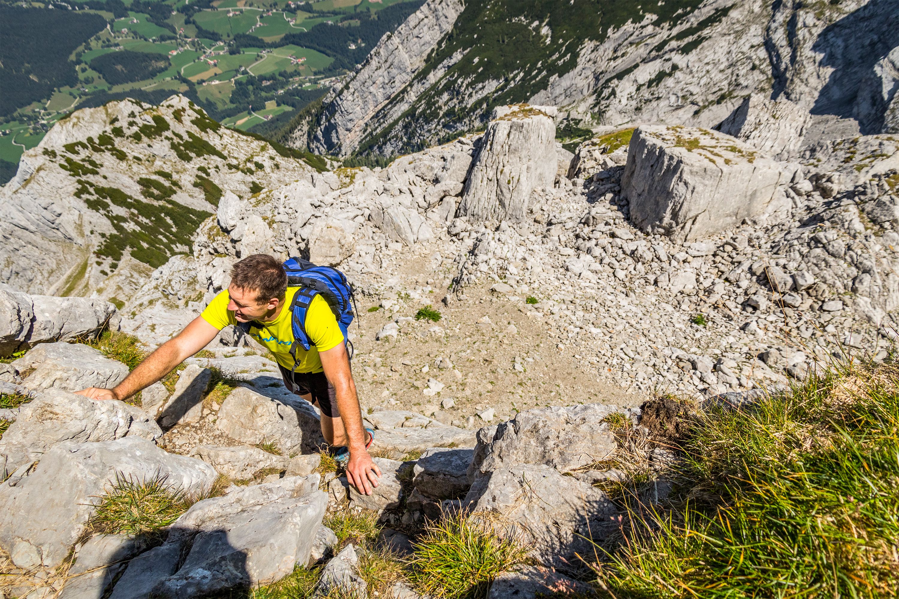Kletterstelle im Aufstieg zum Hochkalter