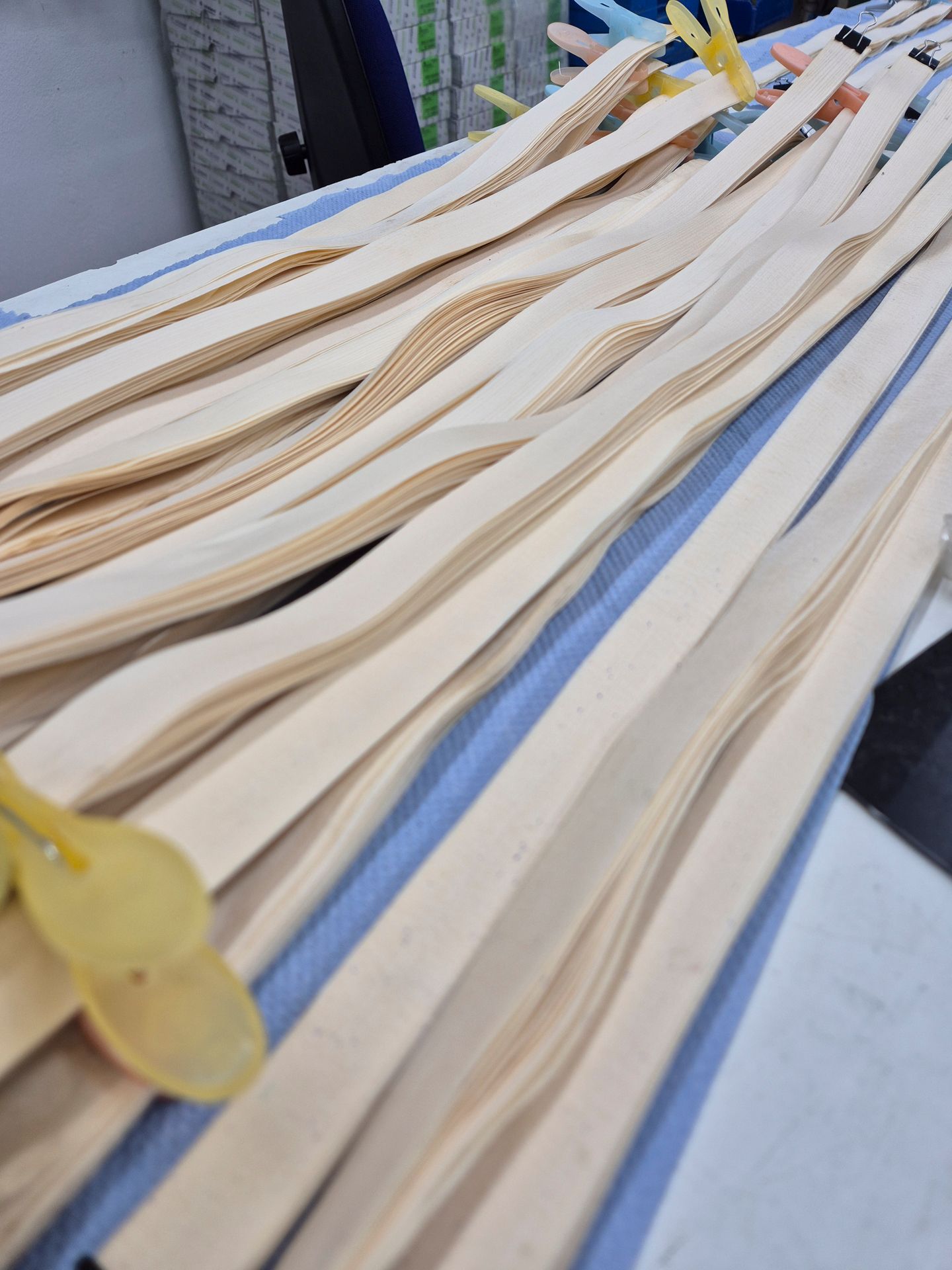 Die Schaberbandl vor der Färbung