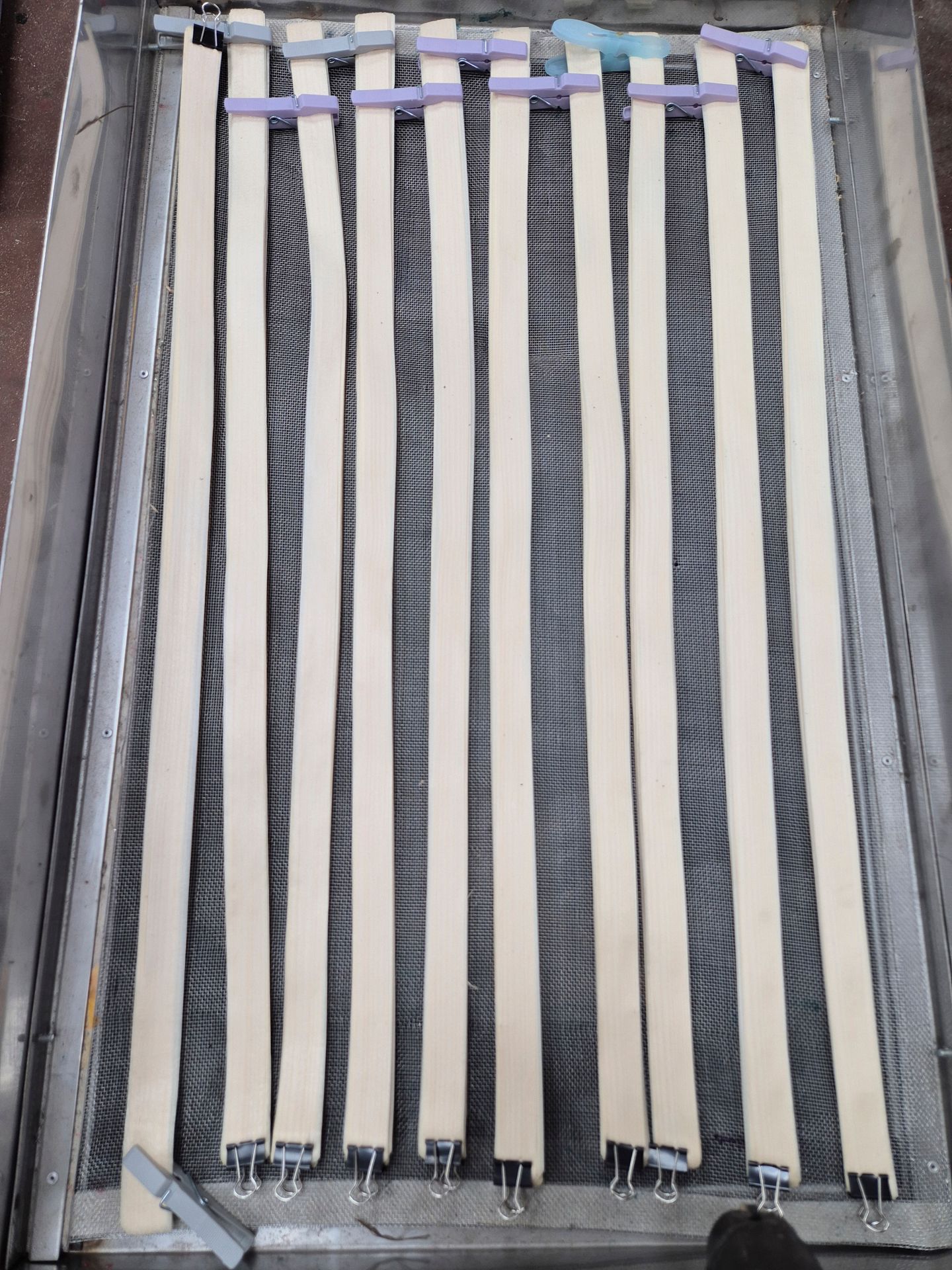 Die Schaberbandl vor der Färbung