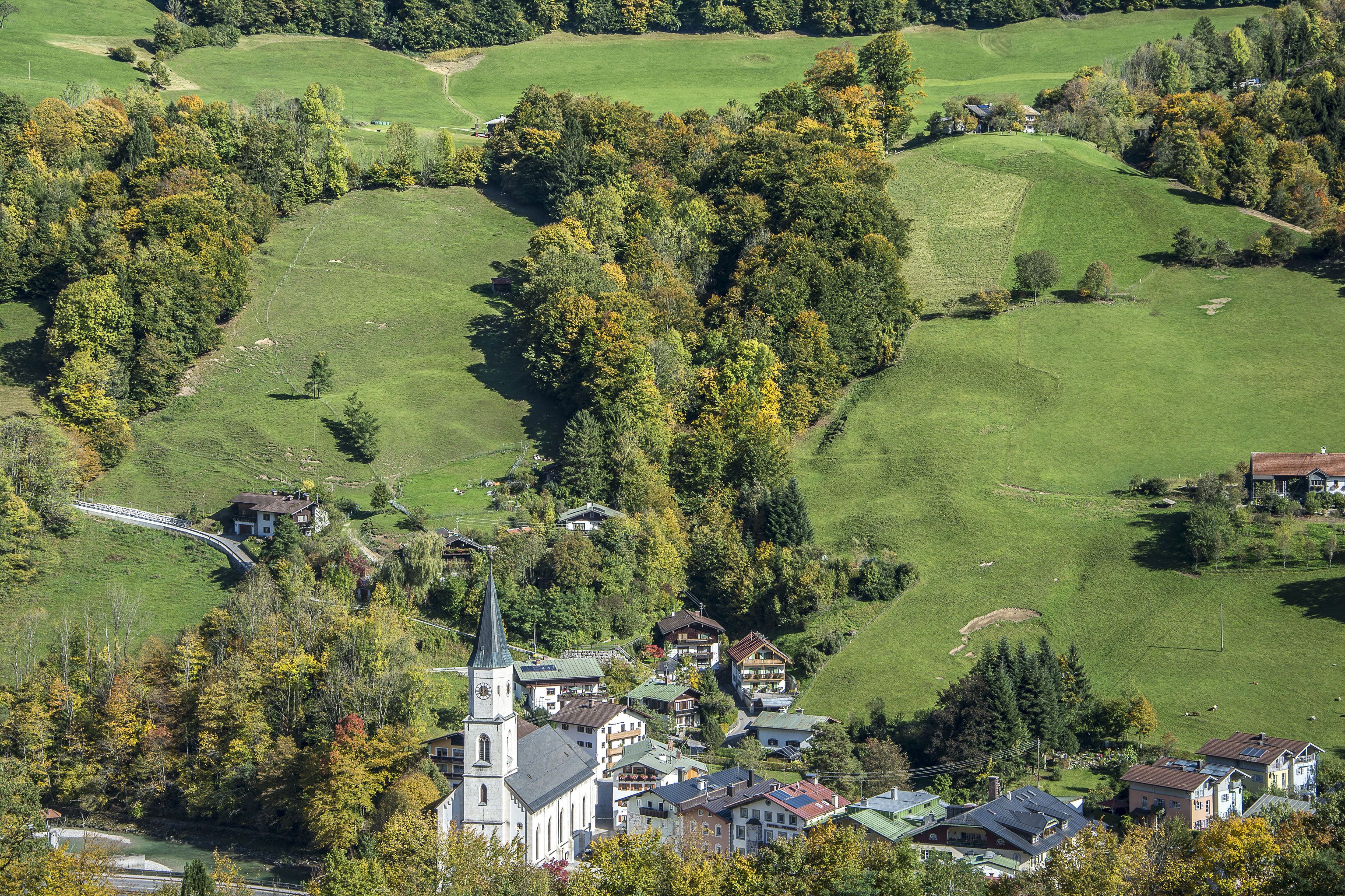 Blick hinunter nach Marktschellenberg
