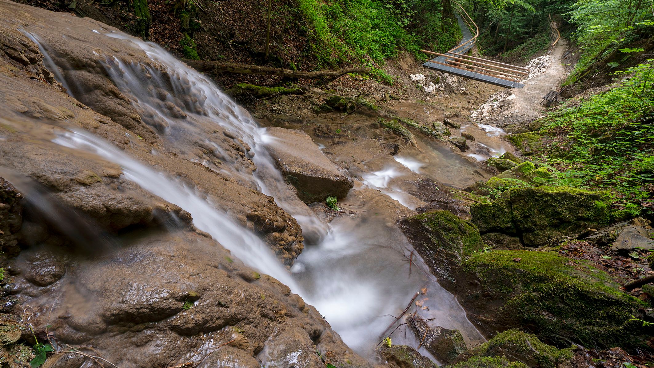 Der Wasserfall am Verschönerungsweg Teisendorf