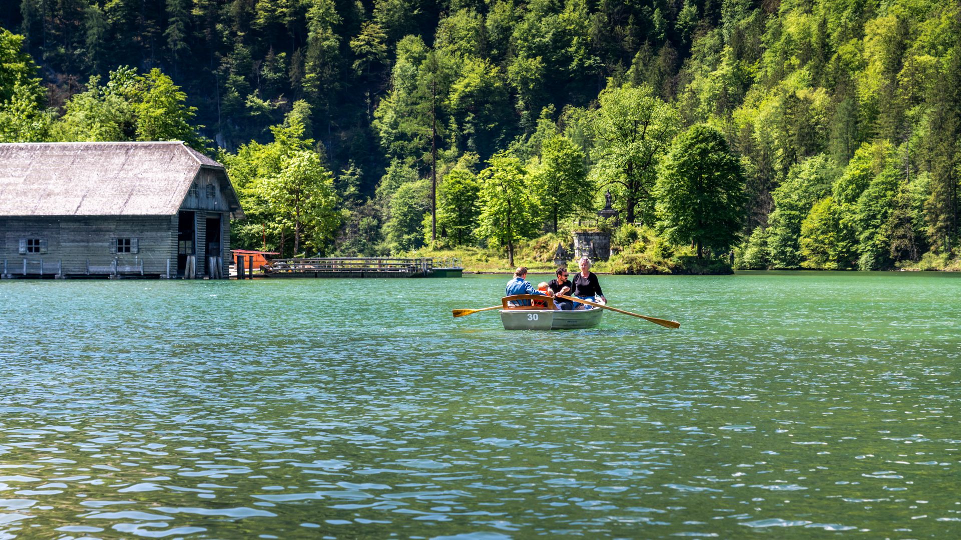 Mit dem Ruderboot auf dem Königssee