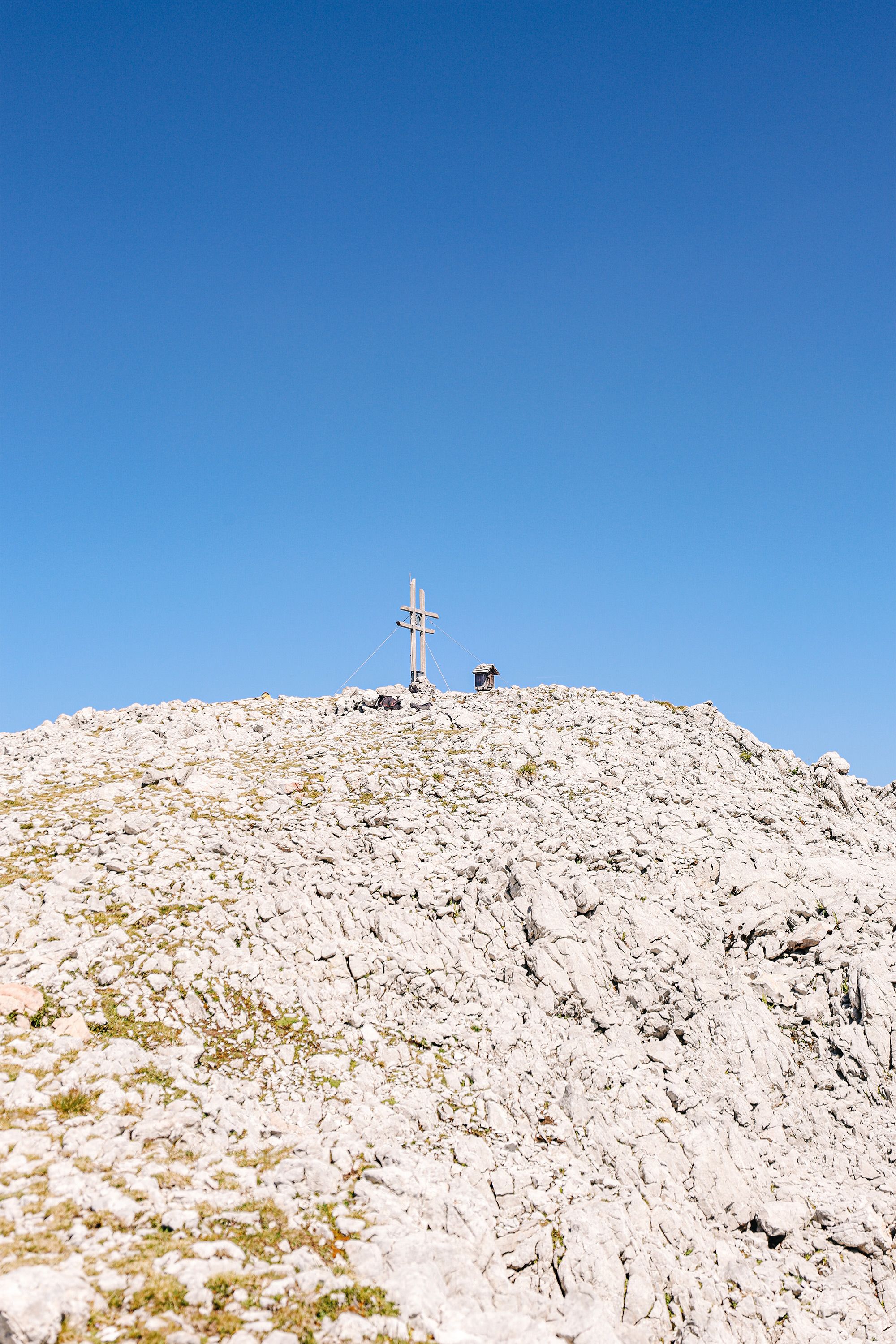 Gipfelkreuz in Sichtweite