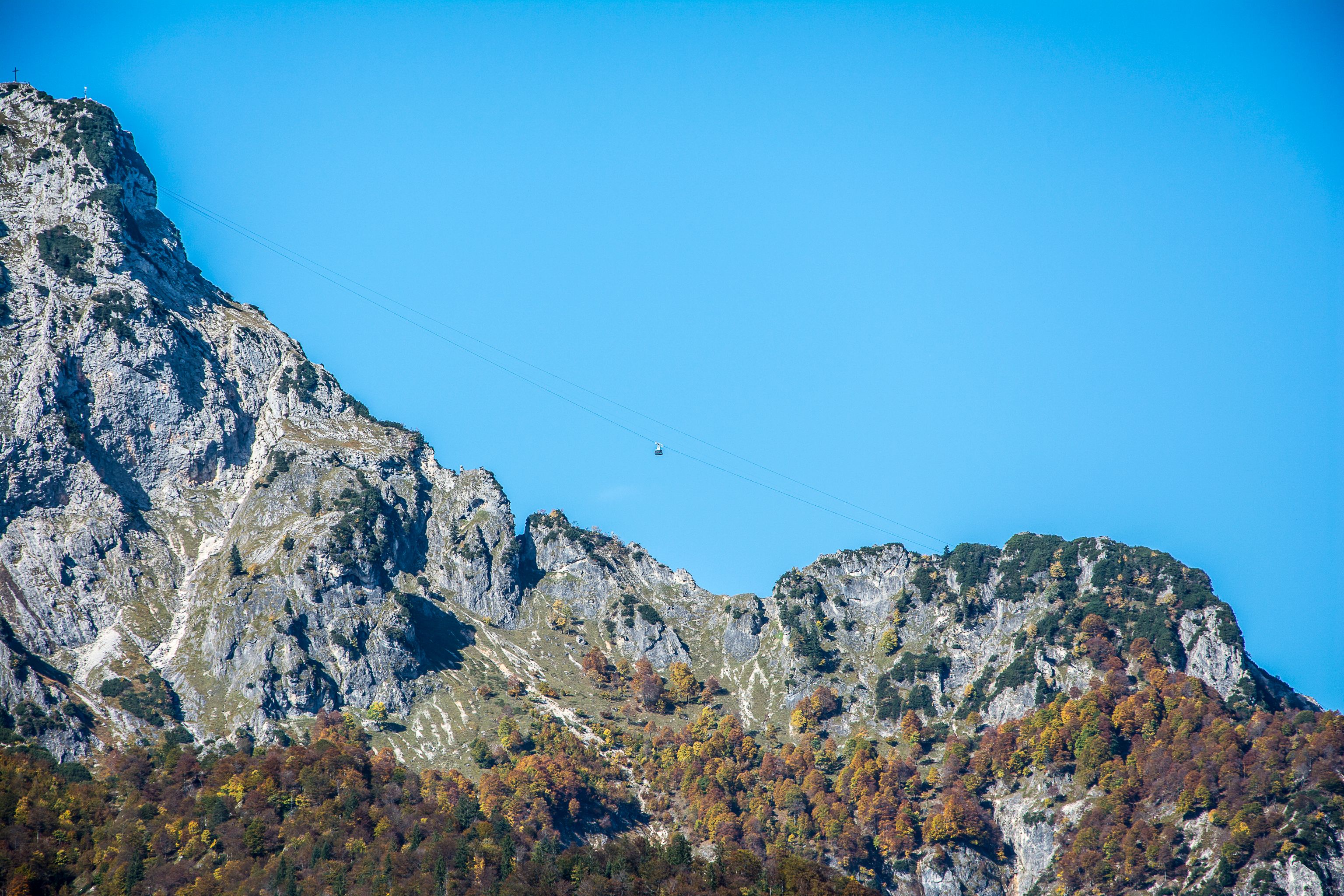 Blick zur Untersberg-Seilbahn