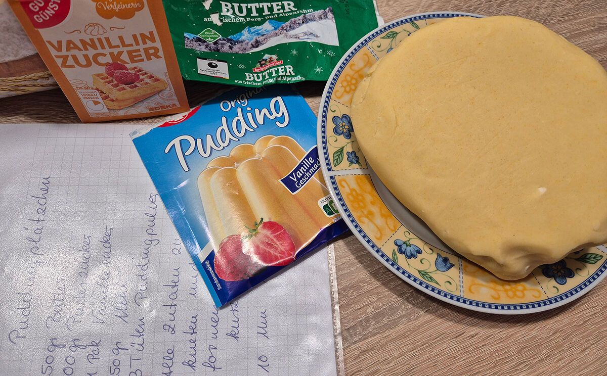 Teig für die Puddingplätzchen