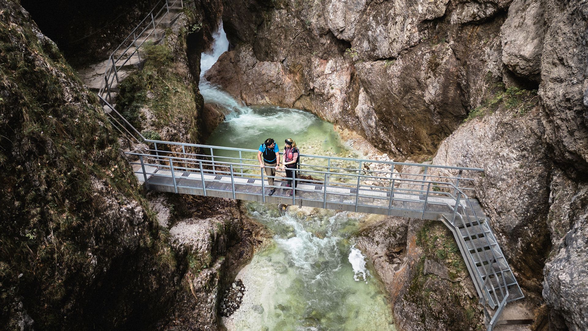 Brücke in der Almbachklamm 