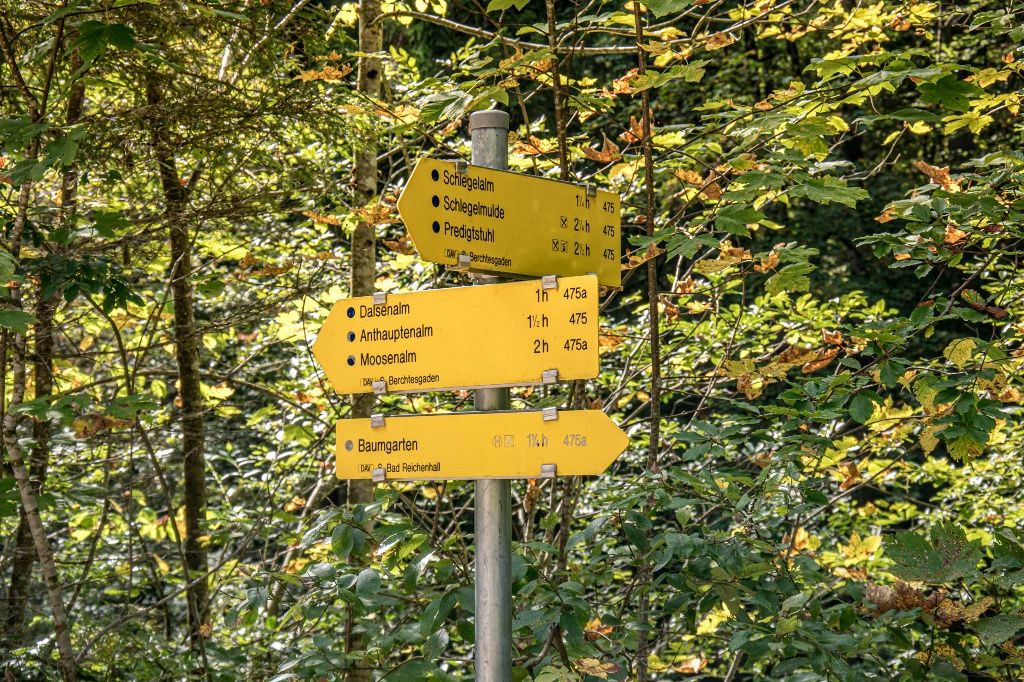 Wegweiser an der Röthelbachforststraße