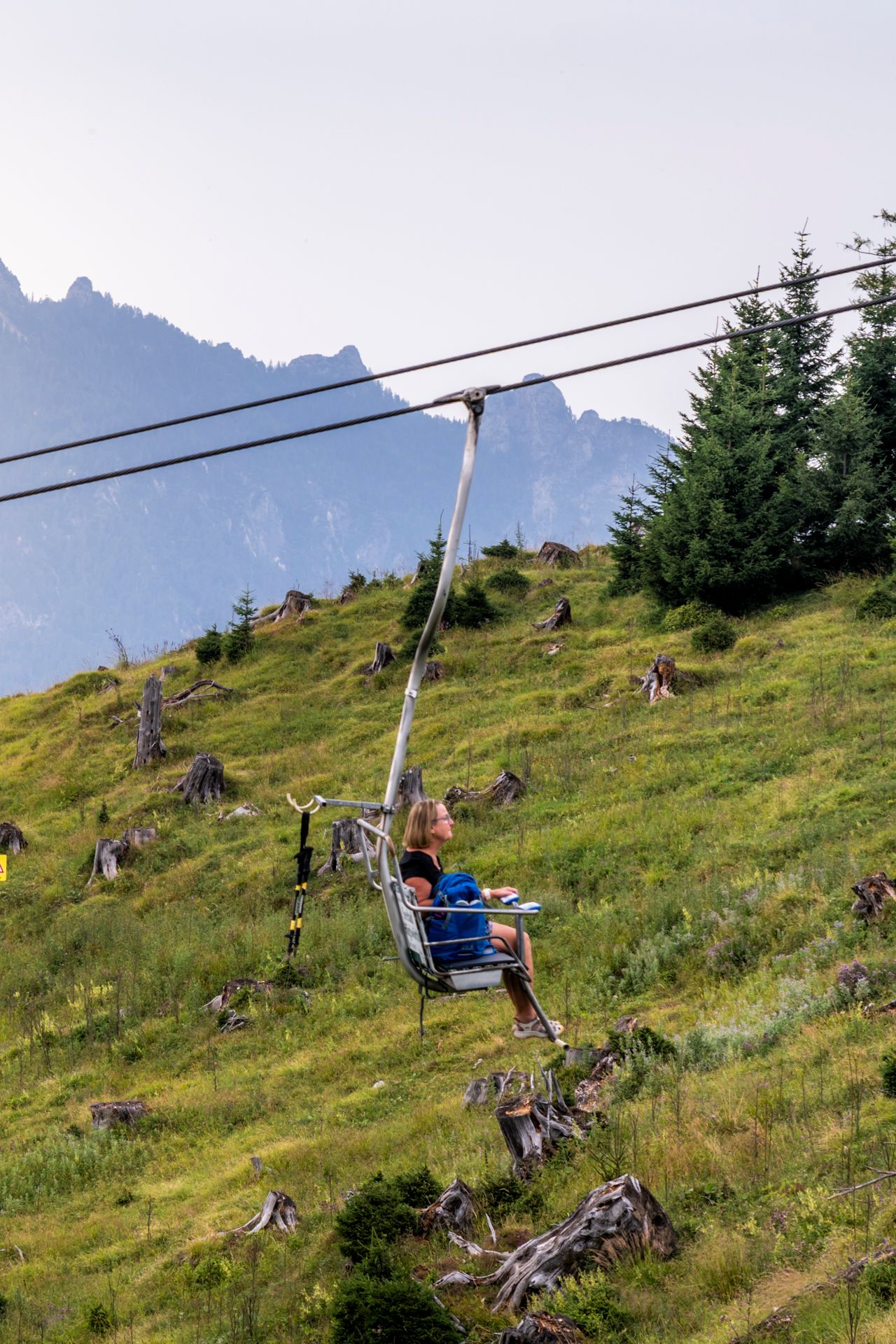 Die Hirscheck Sesselbahn zum Hirschkaser hinauf