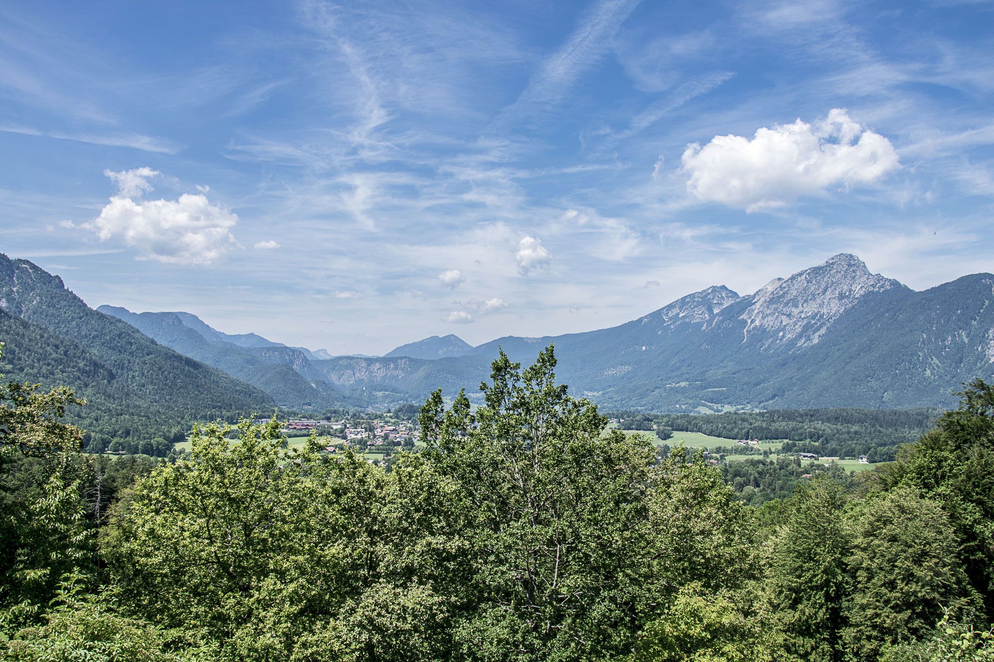 Blick von Wolfschwang nach Bad Reichenhall