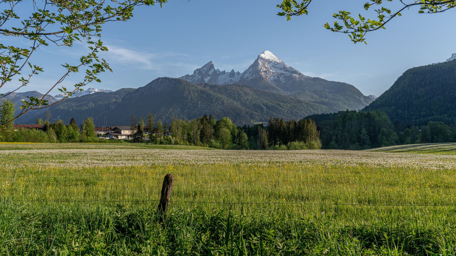 Blick von der Stanggaß zum Watzmann