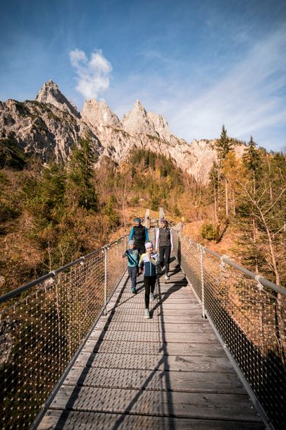 Die Hängebrücke im Klausbachtal