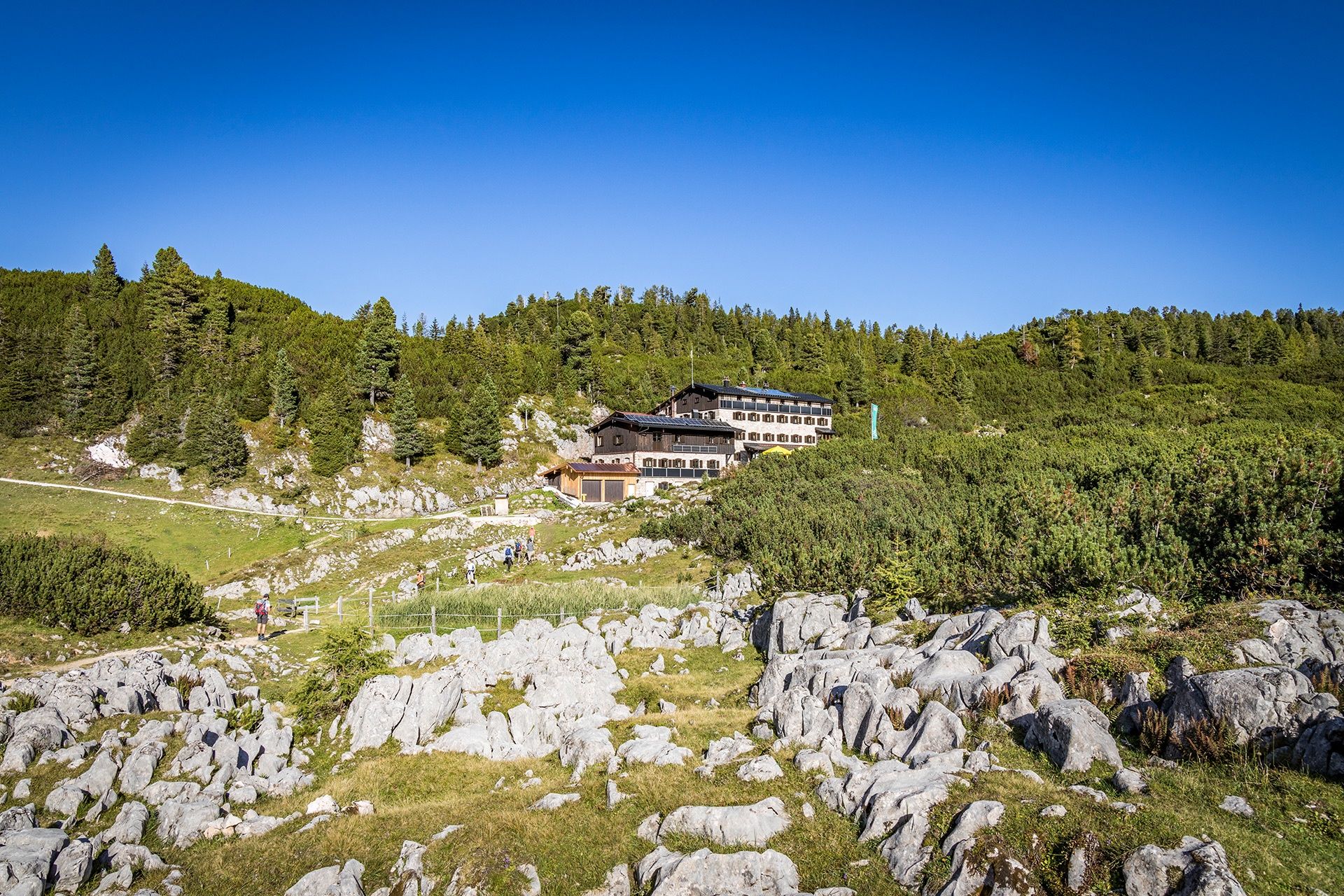 Die neue Traunsteiner Hütte auf der Reiter Alm