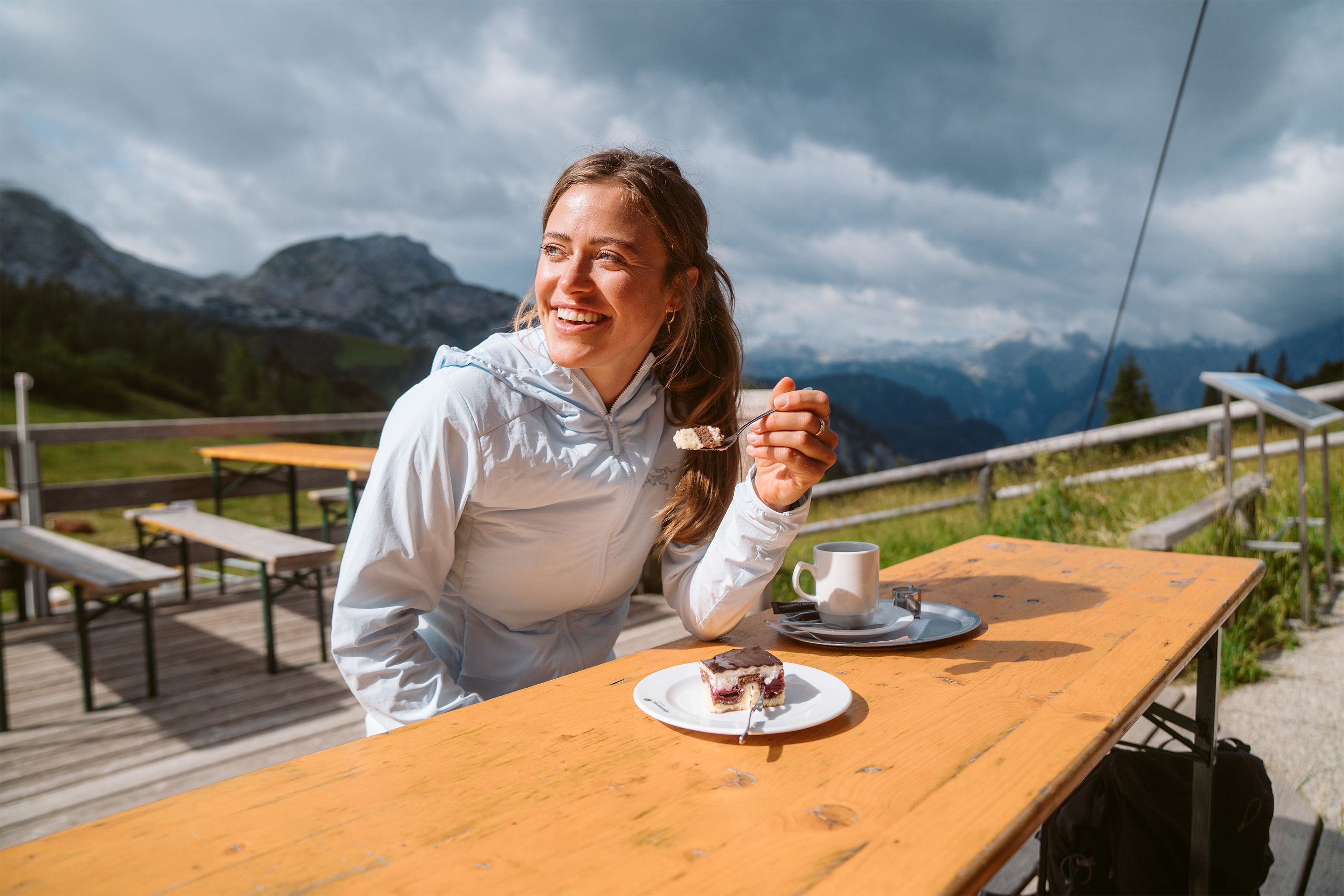 Auf der Terrasse des Stahlhauses