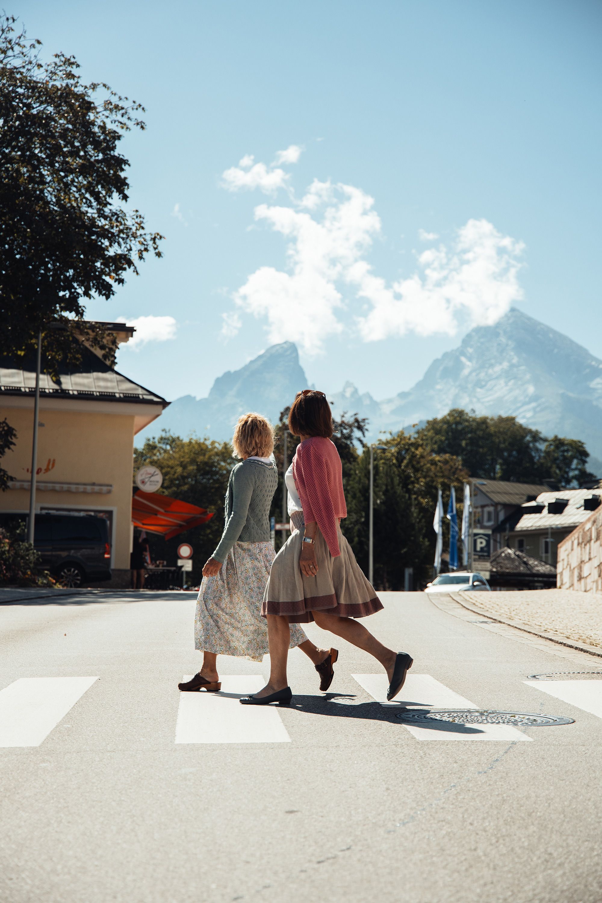 Blick vom Markt Berchtesgaden zum Watzmann