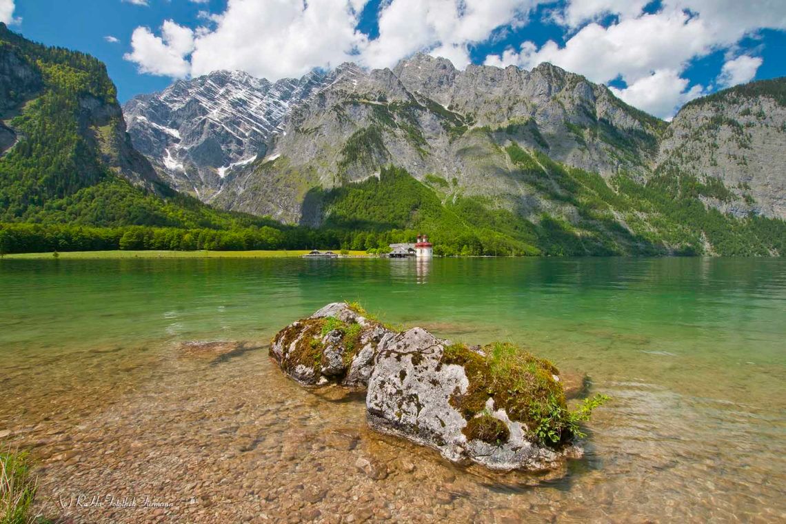 Blick auf St. Bartholomä am Königssee