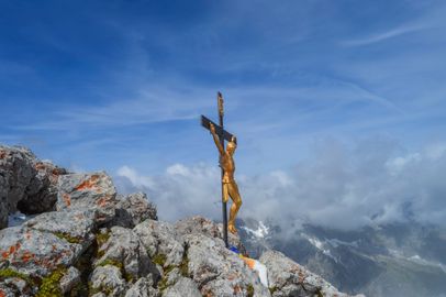 Das Gipfelkreuz auf dem Watzmann Hocheck