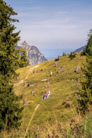 Mit der Sesselbahn zum Hirscheck